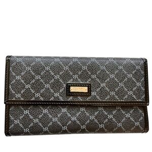 Rioni Black leather Wallet with RIONI Moda Italia emblem.